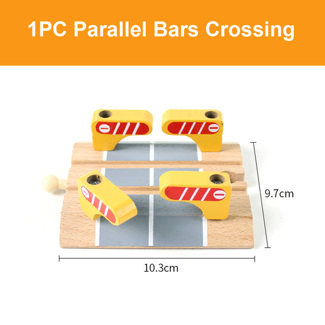 Beech Wooden Train Track Railway Bridge Tunnel Accessories Fit for Brio Wood Train Pieces Educational Toys for Children Gifts