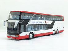 Load image into Gallery viewer, Sale High quality 1:32 alloy pull back bus model,high imitation Double sightseeing bus,flash toy vehicle, free shipping