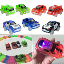 Load image into Gallery viewer, Magical Track Cars LED Light Electronics Car Tracks Toy Cars Parts Car Rail Race Track Children&#39;s Toys For Boys Birthday Gifts