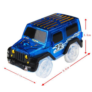 Magical Track Cars LED Light Electronics Car Tracks Toy Cars Parts Car Rail Race Track Children's Toys For Boys Birthday Gifts