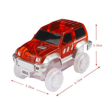 Load image into Gallery viewer, Magical Track Cars LED Light Electronics Car Tracks Toy Cars Parts Car Rail Race Track Children&#39;s Toys For Boys Birthday Gifts