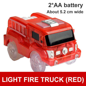 Magical Track Cars LED Light Electronics Car Tracks Toy Cars Parts Car Rail Race Track Children's Toys For Boys Birthday Gifts