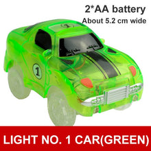 Load image into Gallery viewer, Magical Track Cars LED Light Electronics Car Tracks Toy Cars Parts Car Rail Race Track Children&#39;s Toys For Boys Birthday Gifts