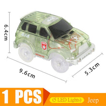 Load image into Gallery viewer, Magical Track Cars LED Light Electronics Car Tracks Toy Cars Parts Car Rail Race Track Children&#39;s Toys For Boys Birthday Gifts