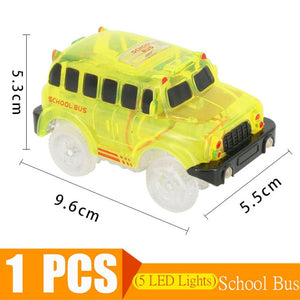 Magical Track Cars LED Light Electronics Car Tracks Toy Cars Parts Car Rail Race Track Children's Toys For Boys Birthday Gifts