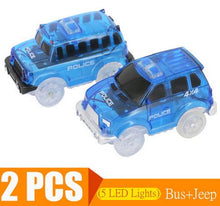 Load image into Gallery viewer, Magical Track Cars LED Light Electronics Car Tracks Toy Cars Parts Car Rail Race Track Children&#39;s Toys For Boys Birthday Gifts