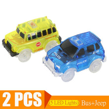 Load image into Gallery viewer, Magical Track Cars LED Light Electronics Car Tracks Toy Cars Parts Car Rail Race Track Children&#39;s Toys For Boys Birthday Gifts