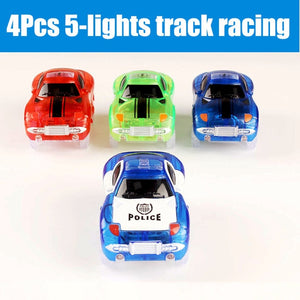 Magical Track Cars LED Light Electronics Car Tracks Toy Cars Parts Car Rail Race Track Children's Toys For Boys Birthday Gifts