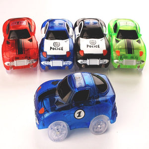 Magical Track Cars LED Light Electronics Car Tracks Toy Cars Parts Car Rail Race Track Children's Toys For Boys Birthday Gifts
