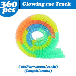 Magical Track Cars LED Light Electronics Car Tracks Toy Cars Parts Car Rail Race Track Children's Toys For Boys Birthday Gifts