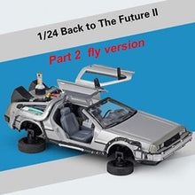 Load image into Gallery viewer, 1/24 Scale Metal Alloy Car Diecast Model Part 1 2 3 Time Machine DeLorean DMC-12 Model Toy Back to the Future Fly version Part 2