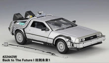 Load image into Gallery viewer, 1/24 Scale Metal Alloy Car Diecast Model Part 1 2 3 Time Machine DeLorean DMC-12 Model Toy Back to the Future Fly version Part 2